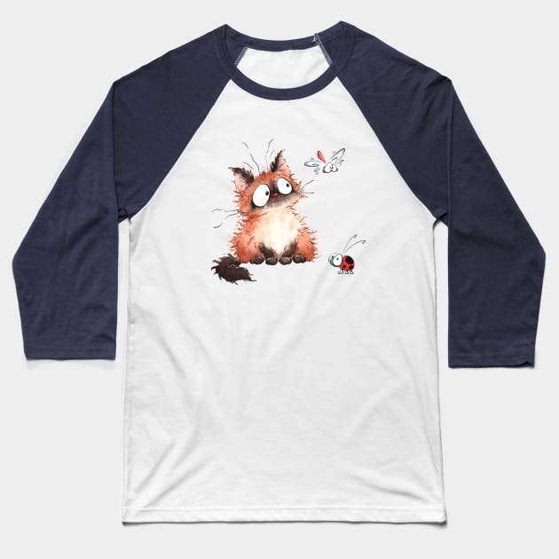 Siamese Cat Baseball T-Shirt by Alyona Shilina